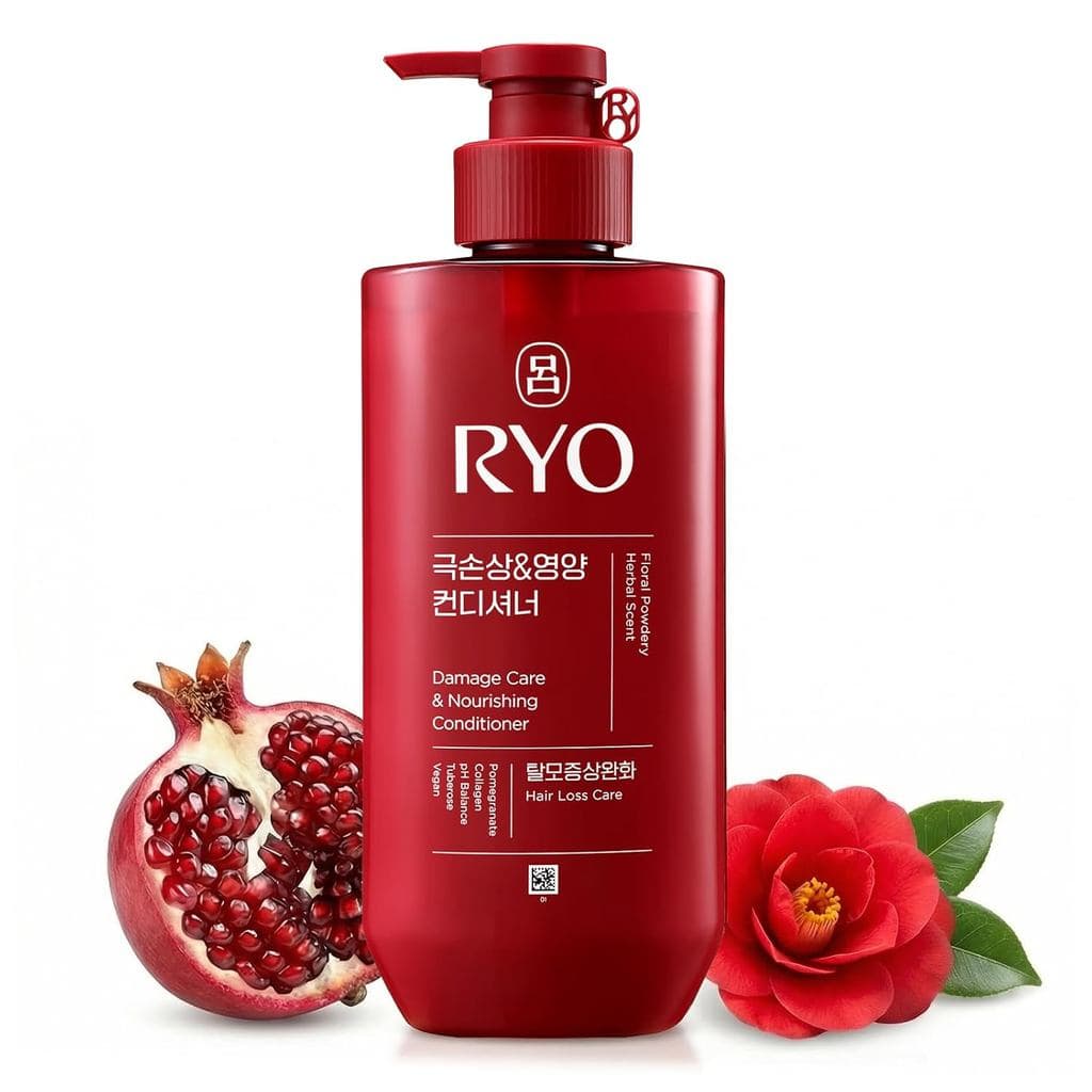 Condicionador RYO Damage Care & Nourishing com Ginseng Coreano e Cafeína - Reparação e Hidratação, Cuidado Anti-Queda, F