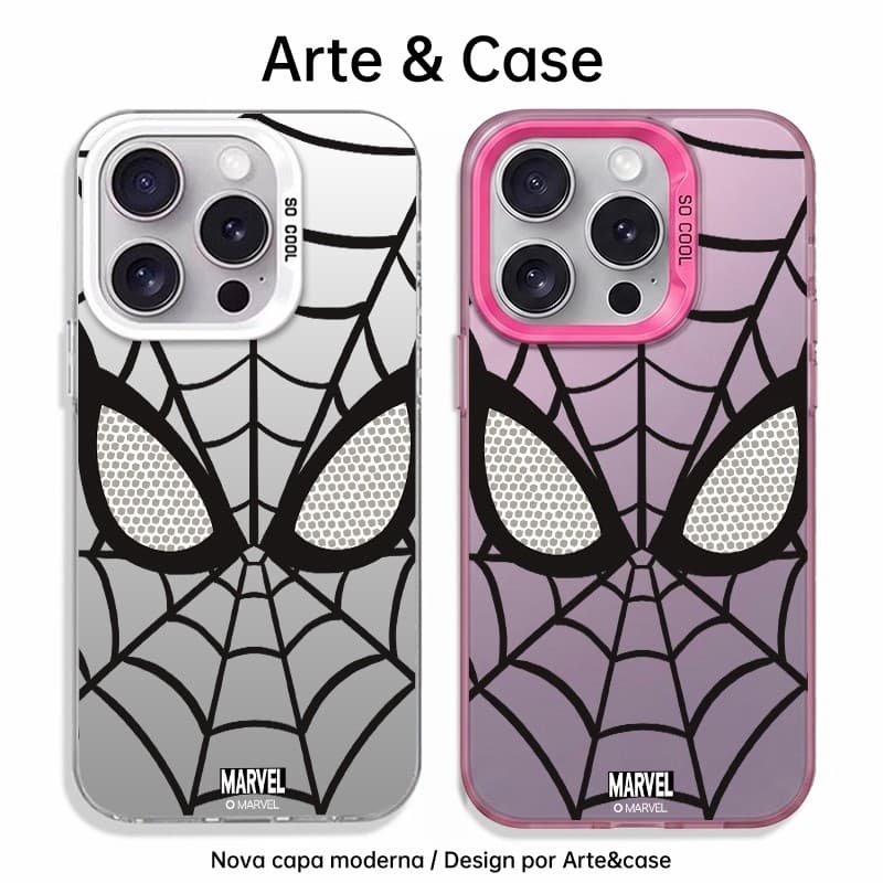 Capinha de silicone fosca impacto-Homem-Aranha com teias pretas coloridas For iPhone XS,11,12 ProMax,13,14,15Plus,16,17