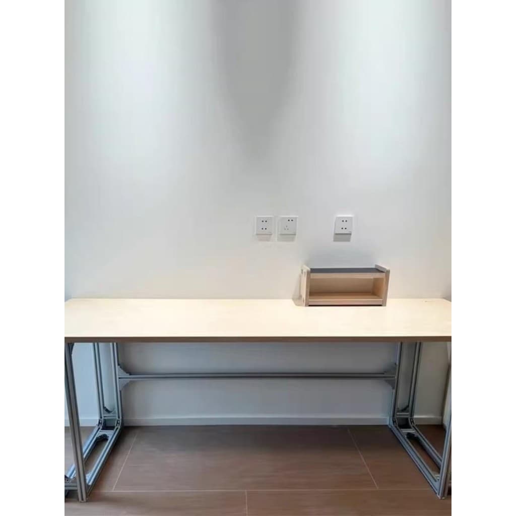 Bancada de trabalho de bétula criativa mesa longa simples mesa de conferência dupla mesa de computador lazer mesa longa