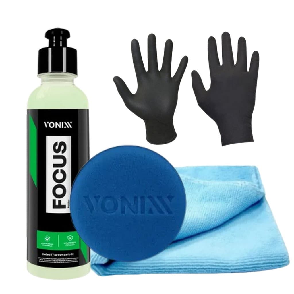 Kit Focus Vonixx 240ml + Aplicador Vonixx + Pano + Luva