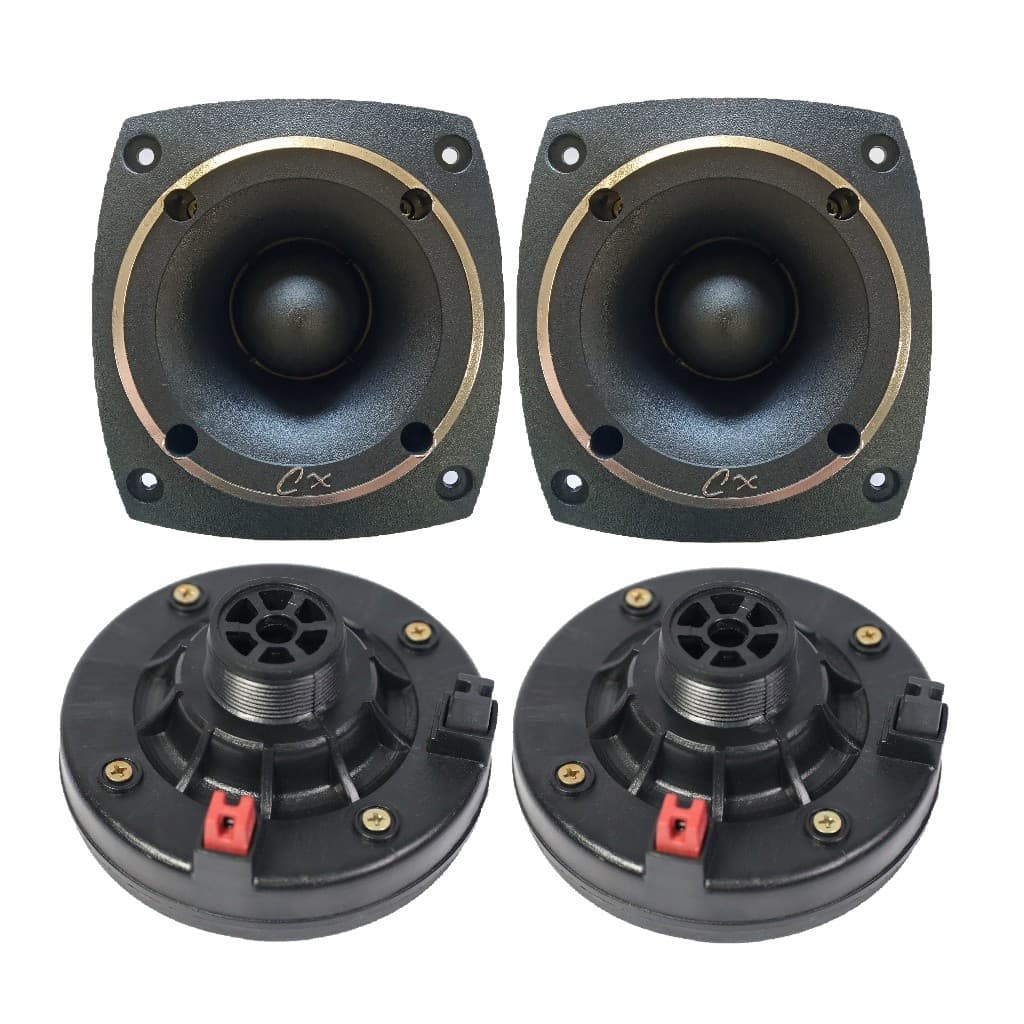 Kit 2 Twiter 150wrms Super Tweeter Automotivo + 2 Driver Corneteira 150wrms