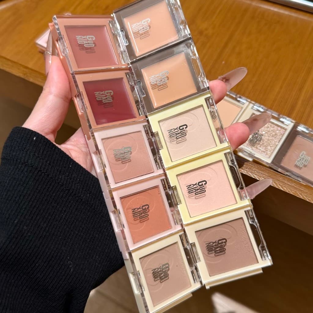 Guo Xiaoniu Pinpinle Series Sombra Blush Reparador Multiuso Creme Corretivo Fosco Destaque Sombra Monocromática