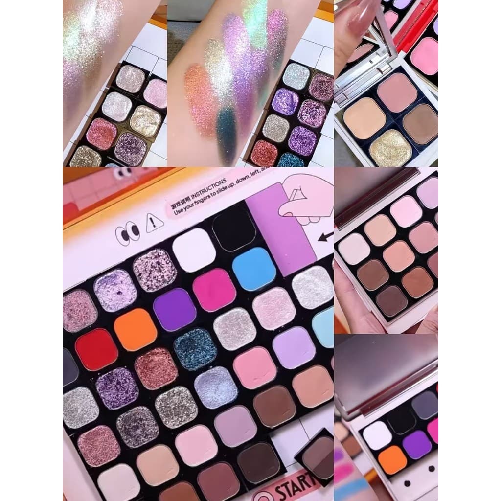 Qianyan monocromático autoorganizado sombra All-Match atmosfera Blush camaleão alto brilho sobrancelha em pó fosco St
