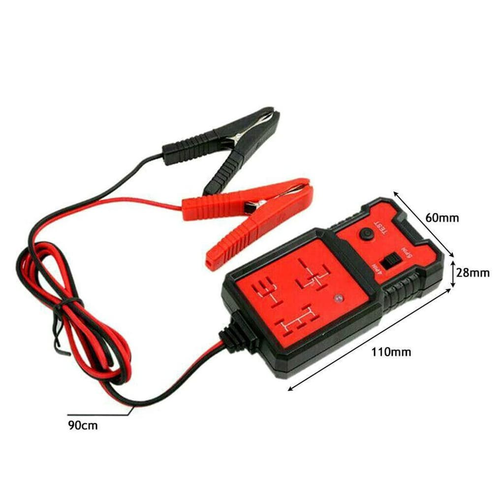 Testador de Relés Automotivos 12V/24V, Ferramenta Universal de Diagnóstico de Relés Automotivos, Detector de Relés Peque