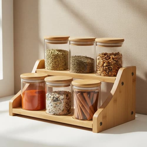Kit 6 Pote Vidro Porta Temperos Hermético Cozinha Organiza