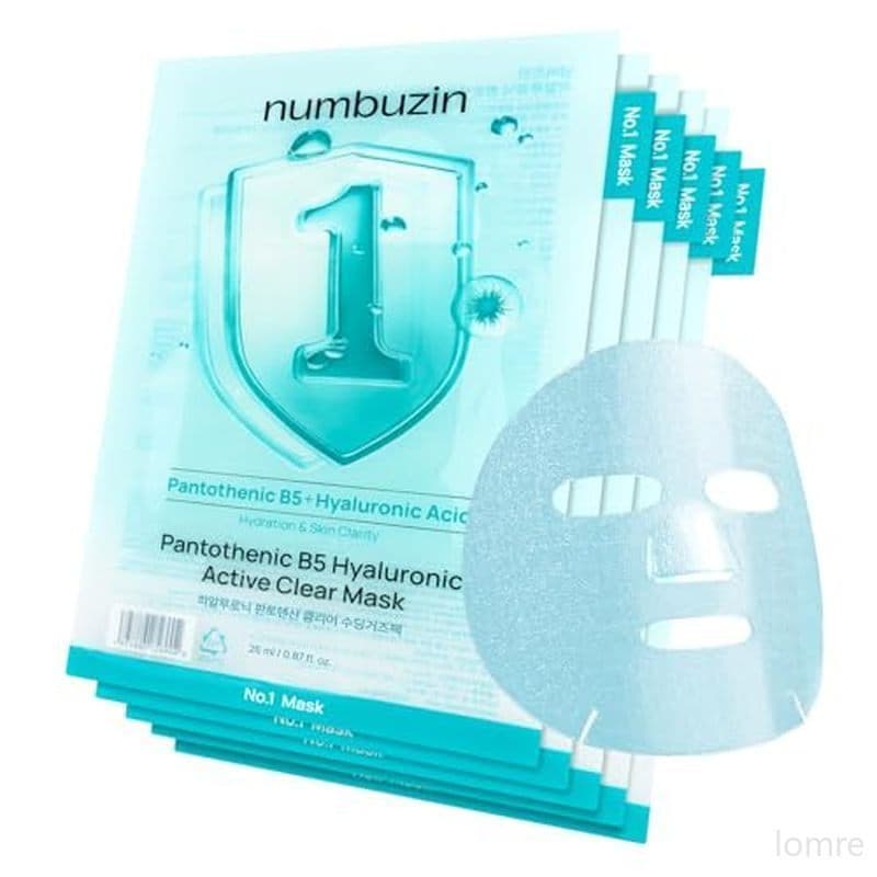 Máscara Em Folha numbuzin No . 1 | Transparente Ativa Hialurônica Pantotênica B5 Calmante , Hidratante Pele Com Tendênci