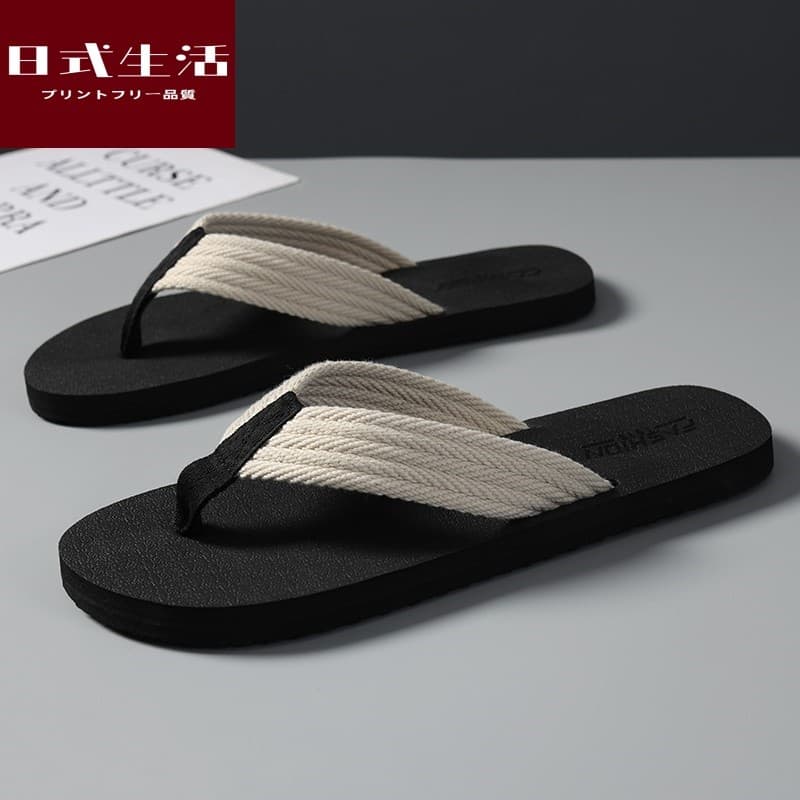 Chinelos japoneses masculinos antiderrapantes verão exterior desgaste praia resistente ao desgaste moda única macia Bo
