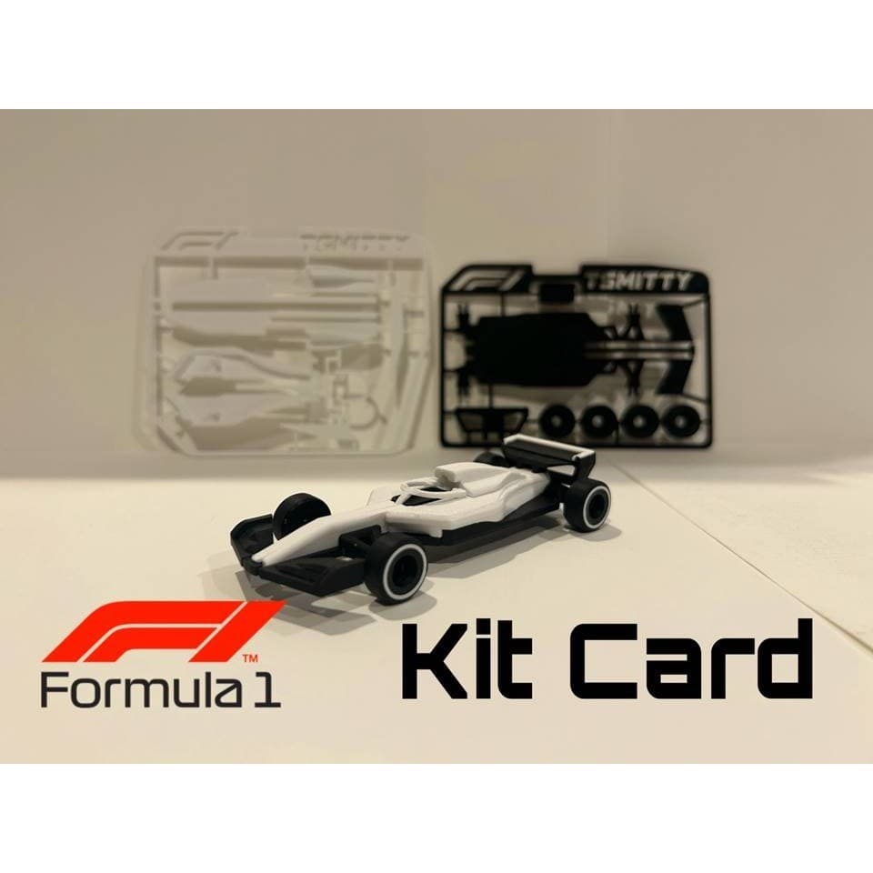 Miniatura Kit F1 para Montar – Mini Carro de Fórmula 1 - Kit Card / Kit Cartão  Brinquedo Presente. DESMONTADO Branco