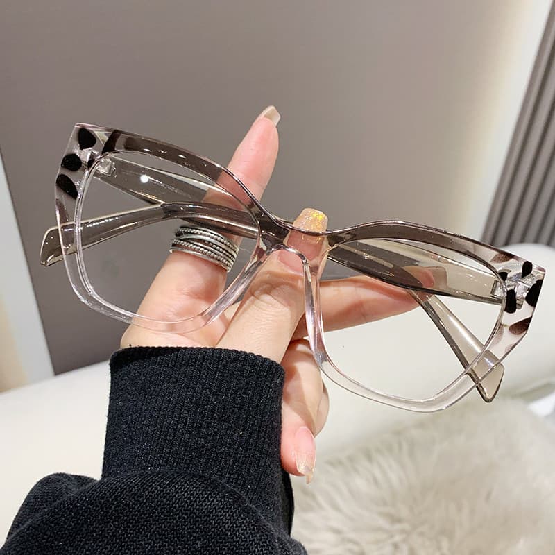 Óculos de Senhora Quadrados Irregulares Óculos Ópticos Retro Transparentes para Computador Anti-azul Luz para Senhoras Ó