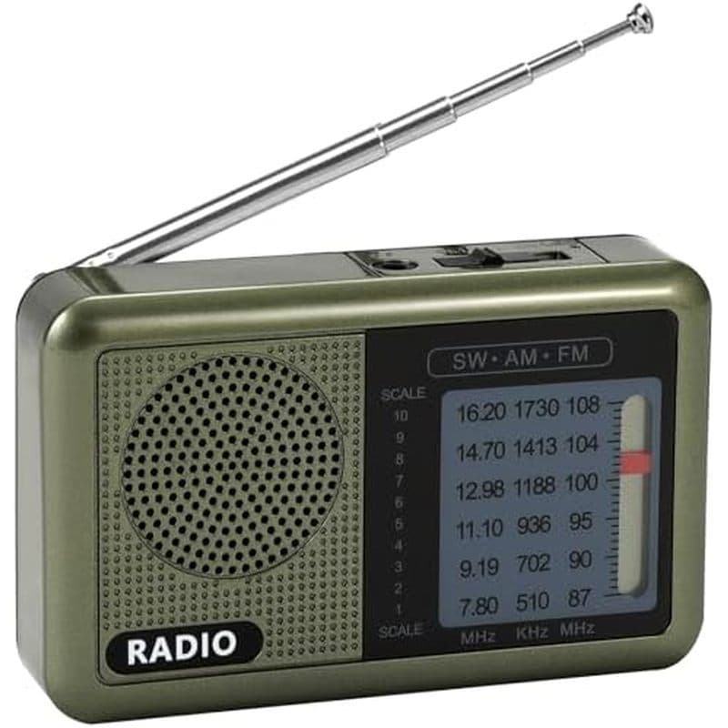 Mini Rádio De Bolso De 3 Bandas Com Bateria Recarregável , Rádios Portáteis De Ondas Curtas FM AM , SW Transistor De Car