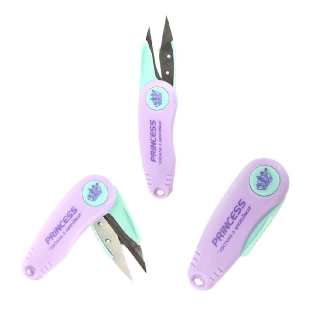 Mini Tesoura Dobrável Princess Para Arremate Costura
