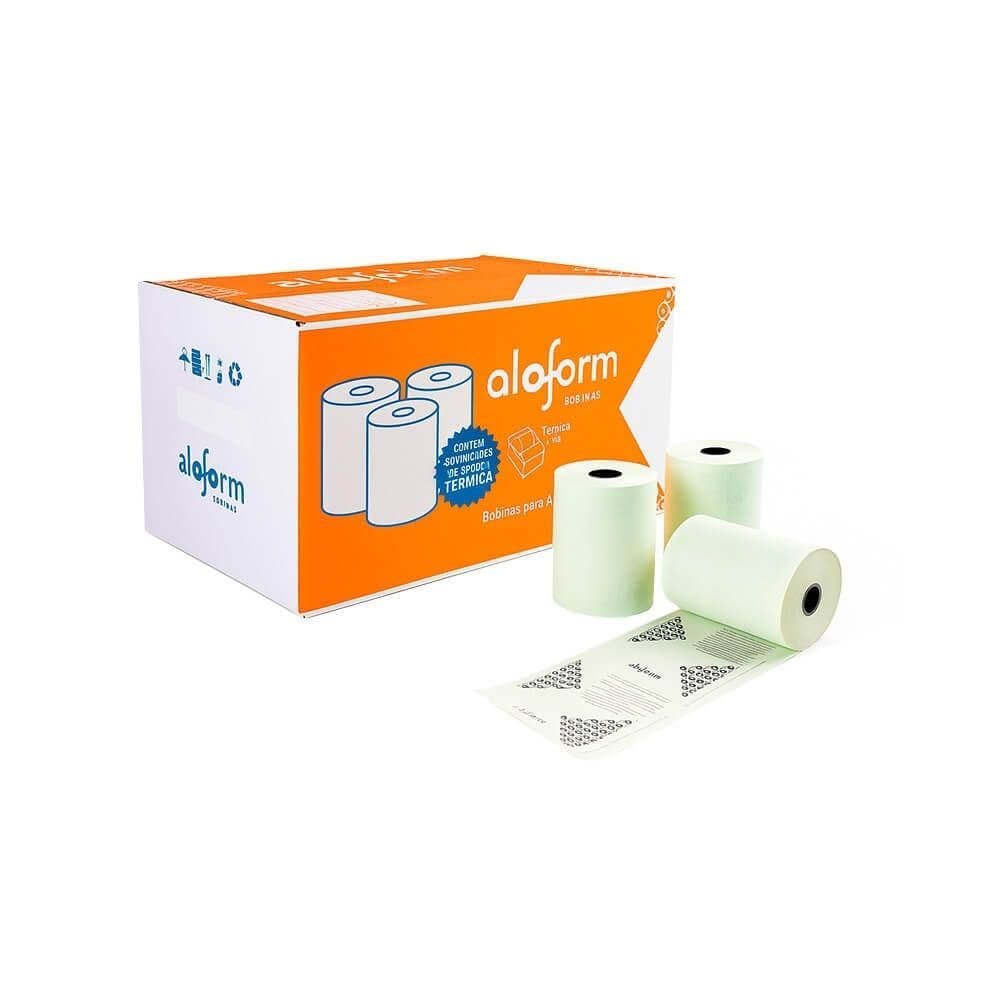 Bobina Térmica Aloform 80mmx40m Caixa 30un para Embalagens Armazenamento Aloform Bobinas