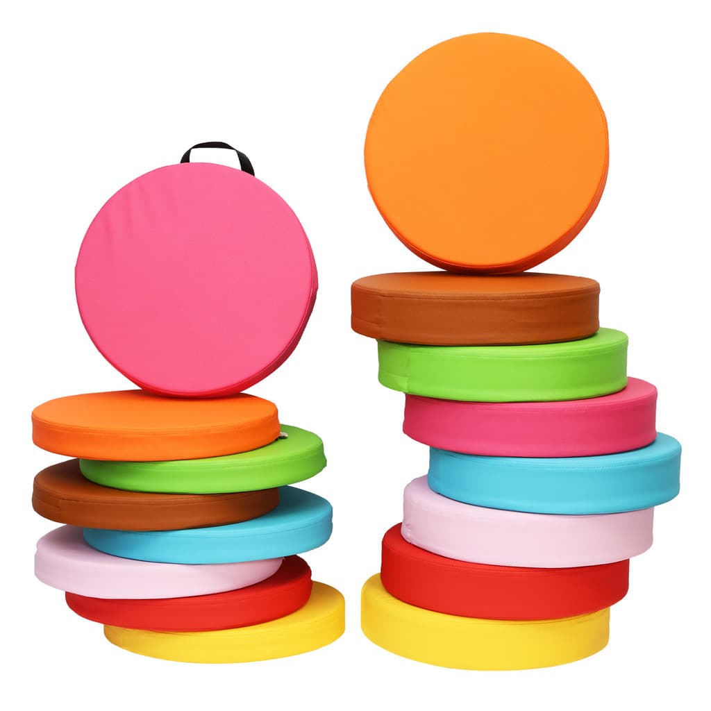 Almofada de couro com alça redonda, almofada redonda de peido, esponja, meditação, Futon, estudante, jardim de infância,