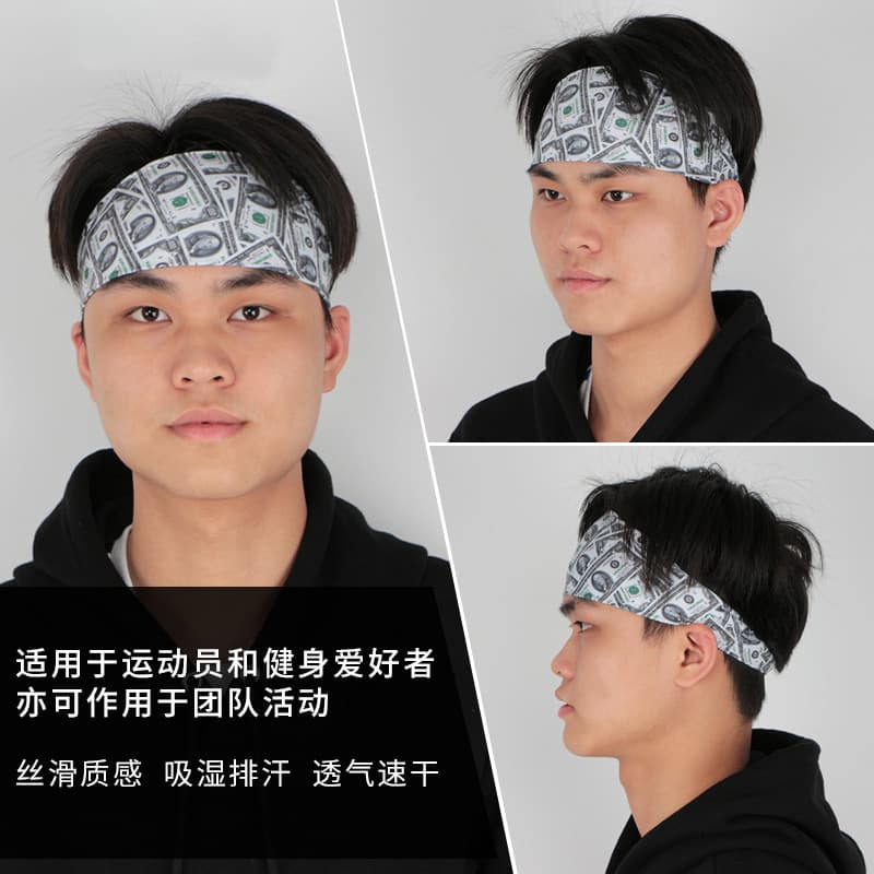 Esportes bandana na moda feminina bandana antitranspirante suor-absorvente banda correndo moda Yoga bandana Fitness suor