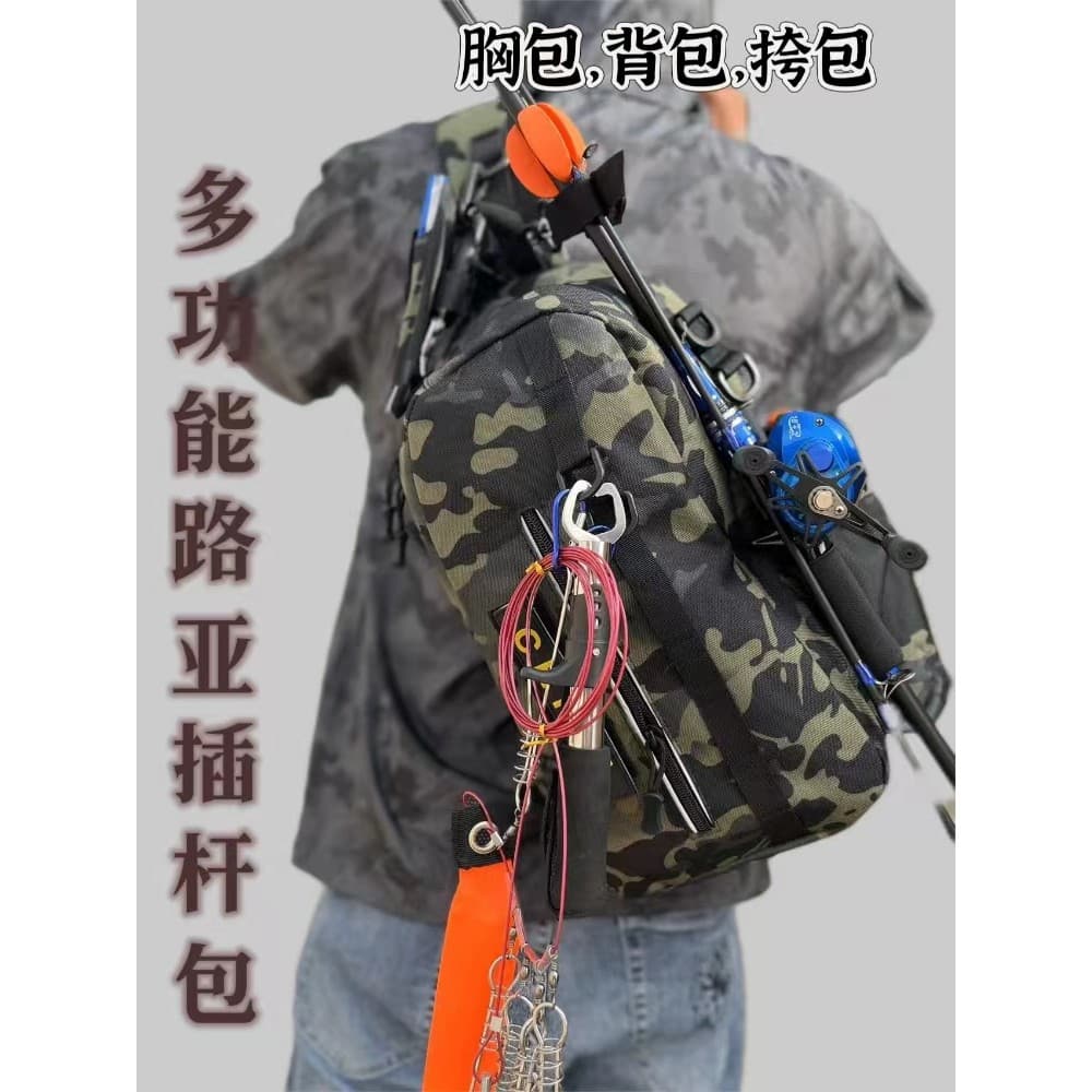 Saco de isca à prova dwaterproof água multifuncional mochila grande capacidade ombro saco do mensageiro isca pólo saco e