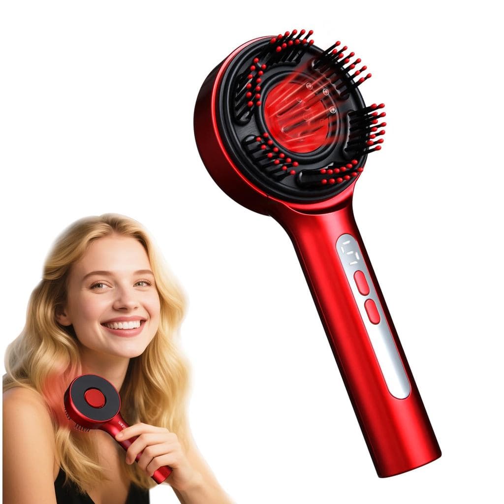 Escova Massageadora para Couro Cabeludo - Recarregável, Sem Fio, Portátil, com Aplicador de Óleo Essencial, Massagem Sua