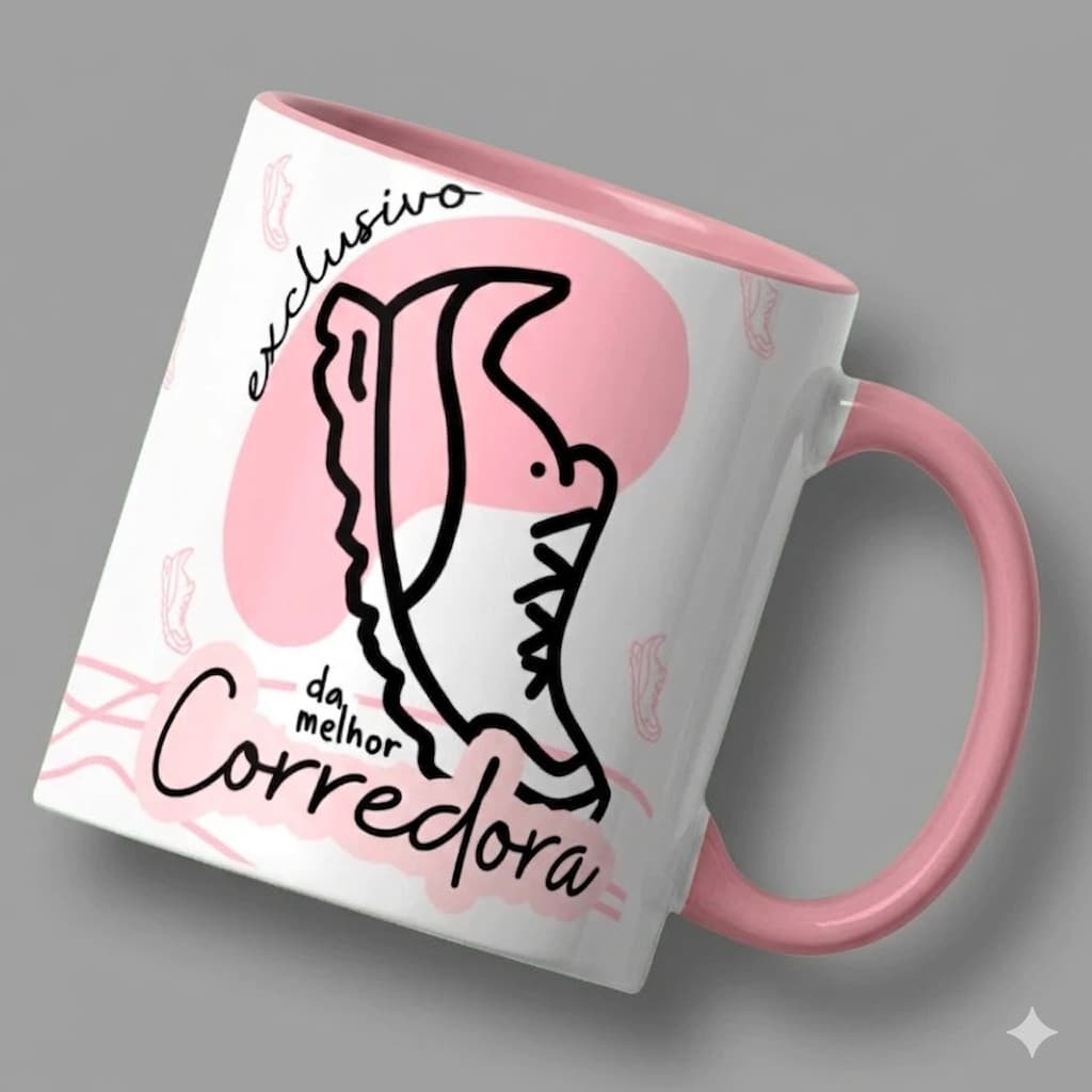 Caneca Personalizada e Exclusiva da Melhor Corredora - Presente para Corredor e Corredora
