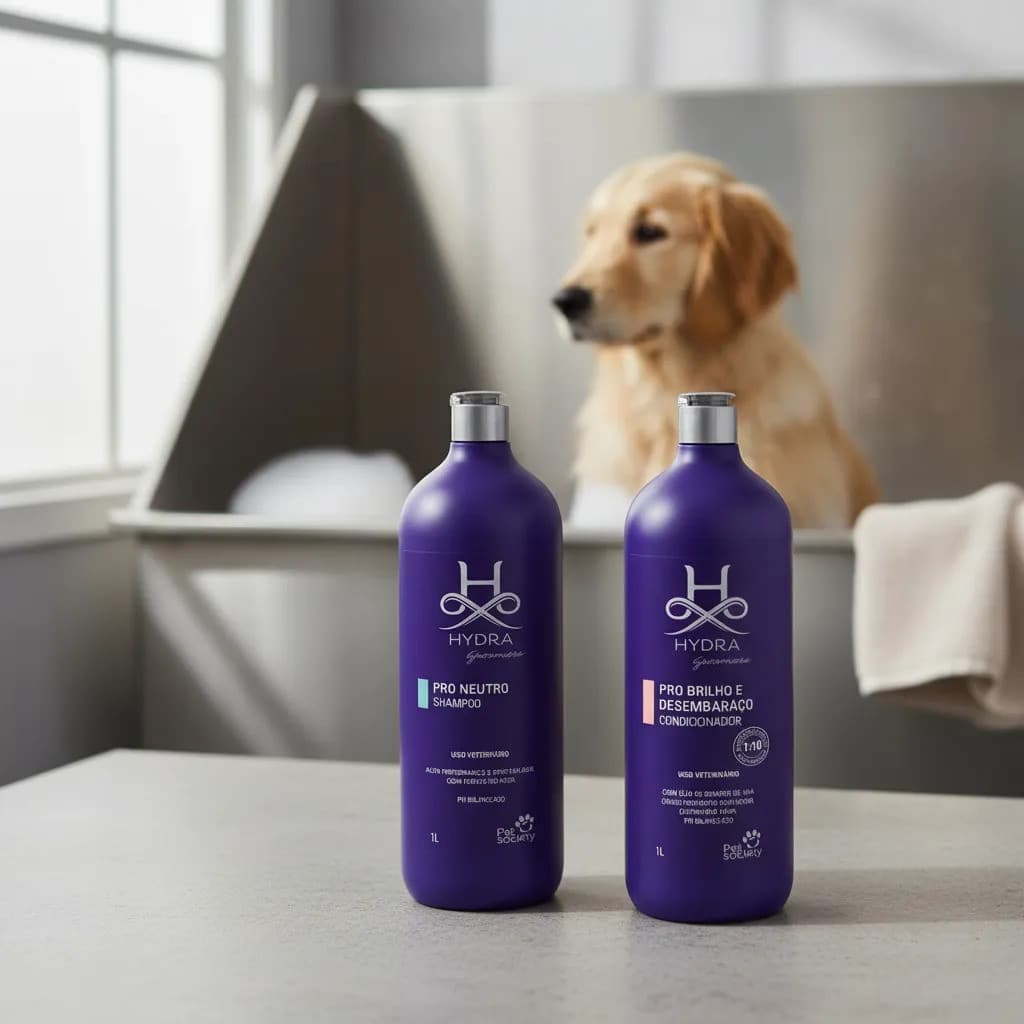 Hydra Groomers Shampoo Neutro E Condicionador 1l Cães Kit Aloe Vera
