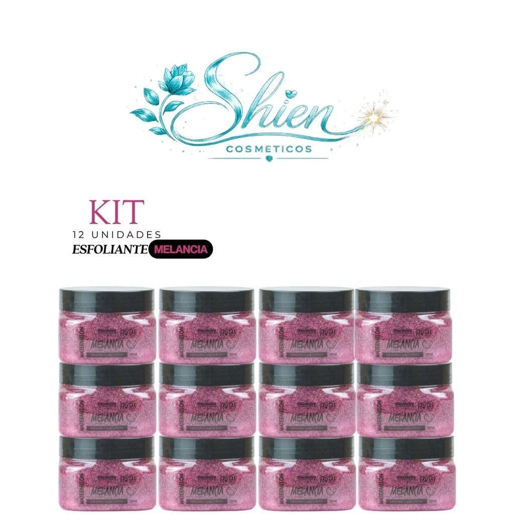 Kit 12 Esfoliante Frutas Corpo E Rosto Melancia 300G Rhenuks (Afilhado)