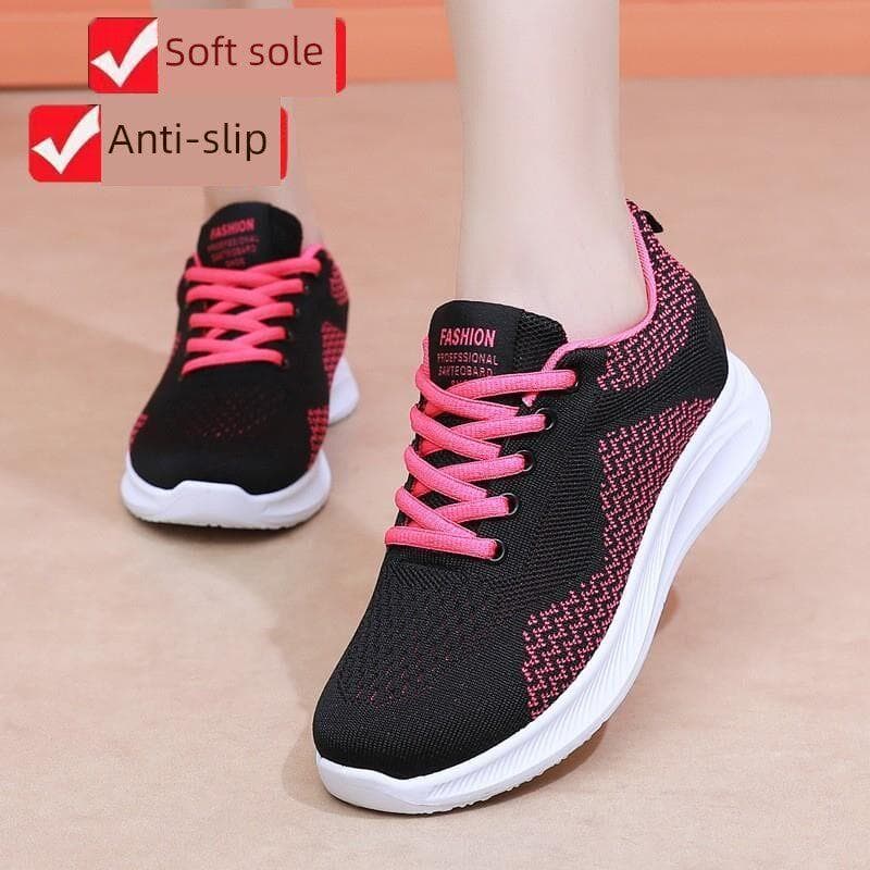 Sapatos femininos verão sapatos casuais esportes tênis de corrida sola macia malha respirável Anti-deslizamento sapatos