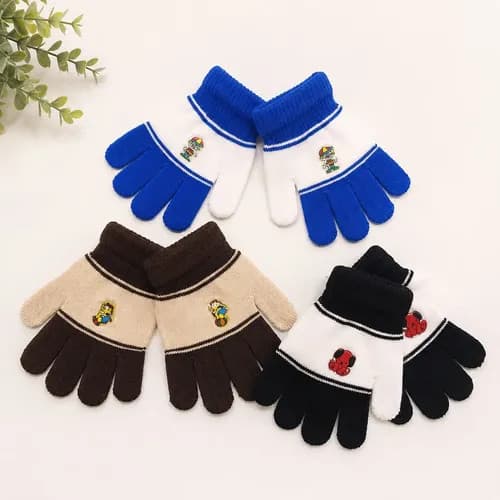Kit 3 Pares De Luvas Infantil Menino Menina Macia Inverno