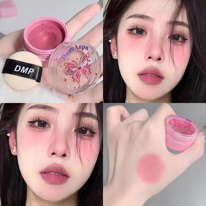 Flor de ar Blush brilho Puff expansão nativa leite nu damasco contorno Natural menina purê de batatas três dimensões
