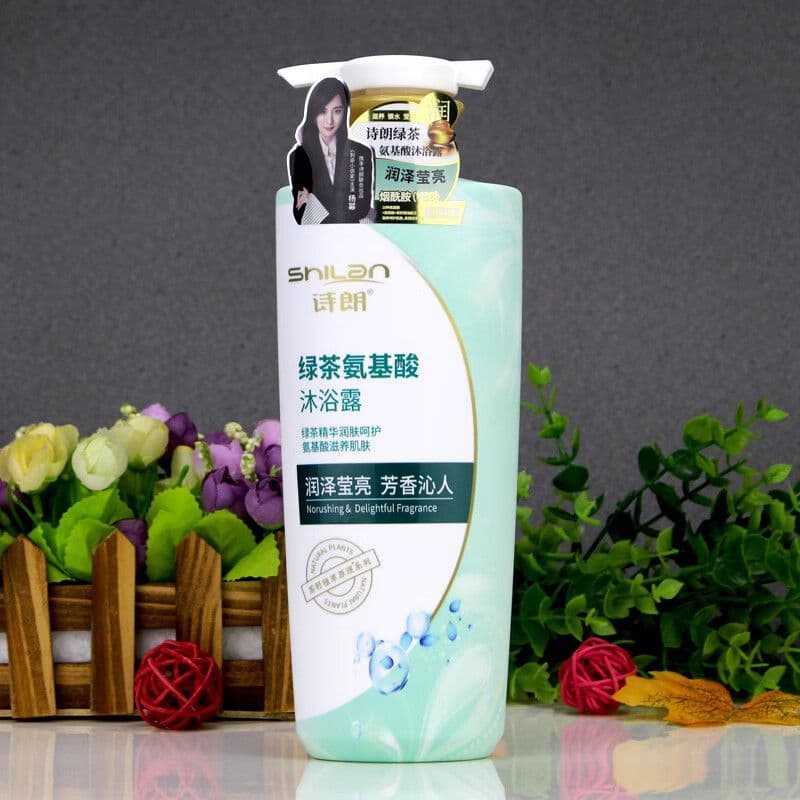 Shilang Gel de banho de aminoácidos, hidratante corporal para homens e mulheres, flor de cerejeira, fragrância de longa