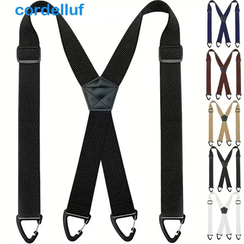 Suspensórios De Trabalho CORDELLUF , Tipo X De 3.8 Cm De Largura Para Serviços Pesados Elásticos Antiderrapantes Calças
