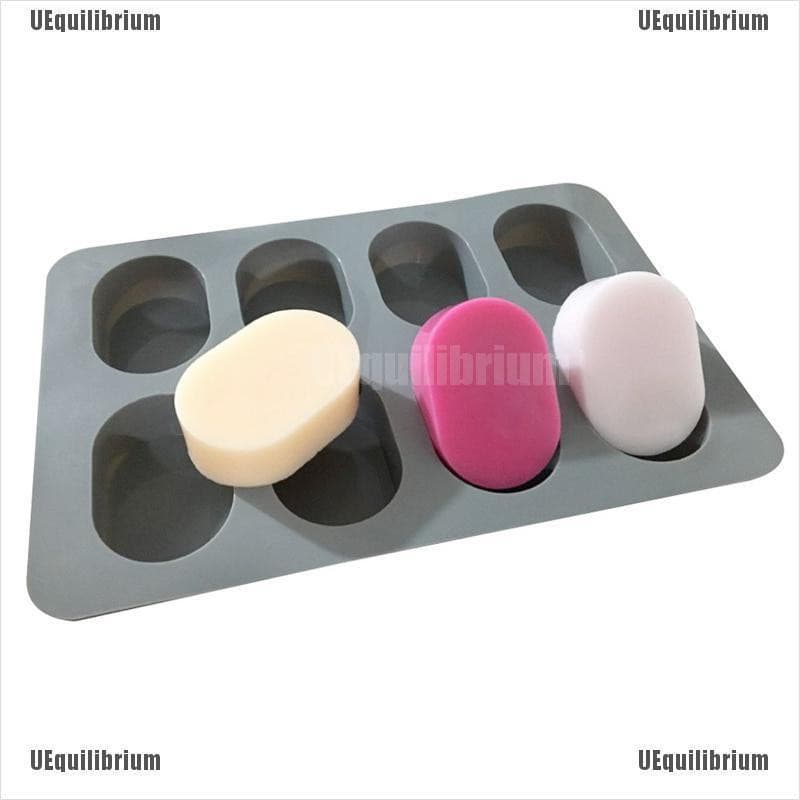 Molde de Silicone Equilibrium para Bolo, Sabonete Artesanal e Gelatina Oval com 8 Cavidades