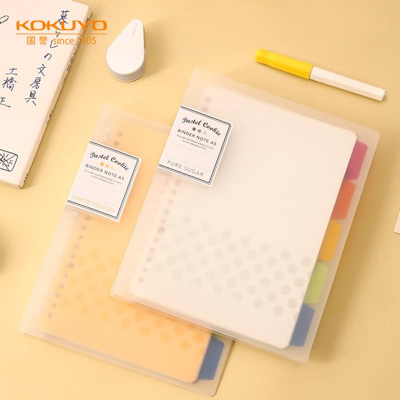 [Importado do Japão] KOKUYO Binder Paper B5 Página de separação removível e bonita Fivela A4 Gráfico de guia de pensamen