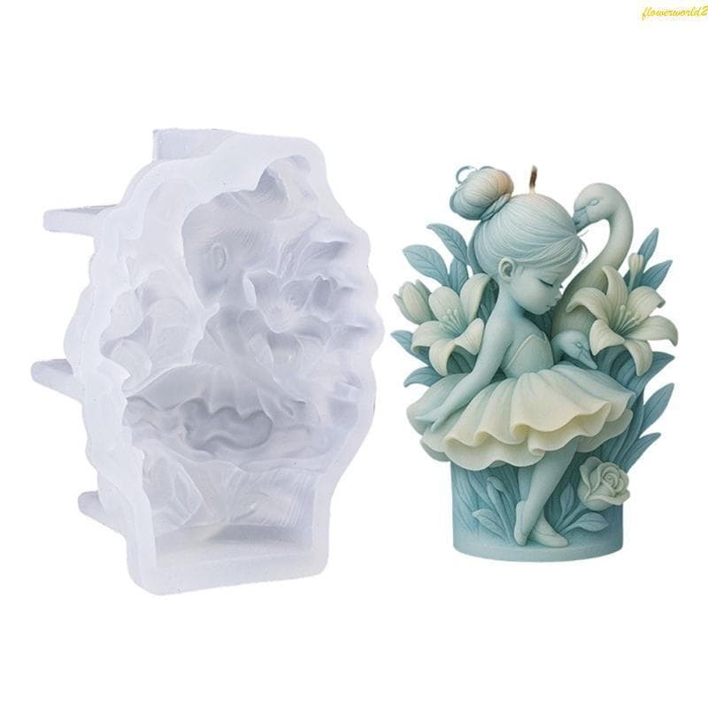 Molde Artístico Silicone Para Dançarina Balé Flores Artesanato Perfumado