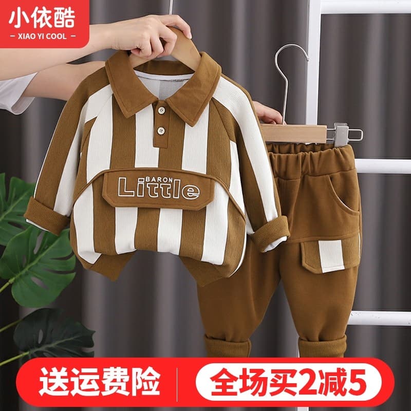 Meninos moletom primavera terno 2024 novo estilo moda Casual bebê crianças terno de duas peças primavera outono roupas d