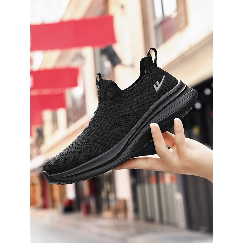Puxar para trás sapatos masculinos primavera outono estilo respirável tênis de corrida sapatos esportivos casuais mascul