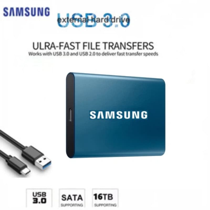 Samsung-Disco Rígido Externo HD 128TB 64TB 30TB SSD 16TB 8TB 4TB USB 3.1 Tipo C Interface De Alta Qualidade 1TB 2TB