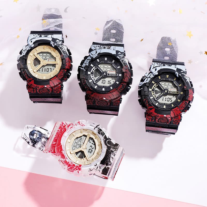 Relógio Eletrônico Infantil Novo One Piece com Display Único, Esportivo, à Prova d'Água e Luminoso TRJQ