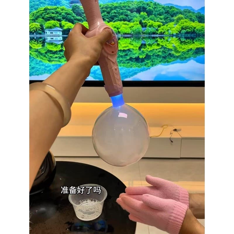 Máquina de bolha de fumaça ilimitada elástica soprando bola de bolha máquina de fazer infância portátil dar menina brinq