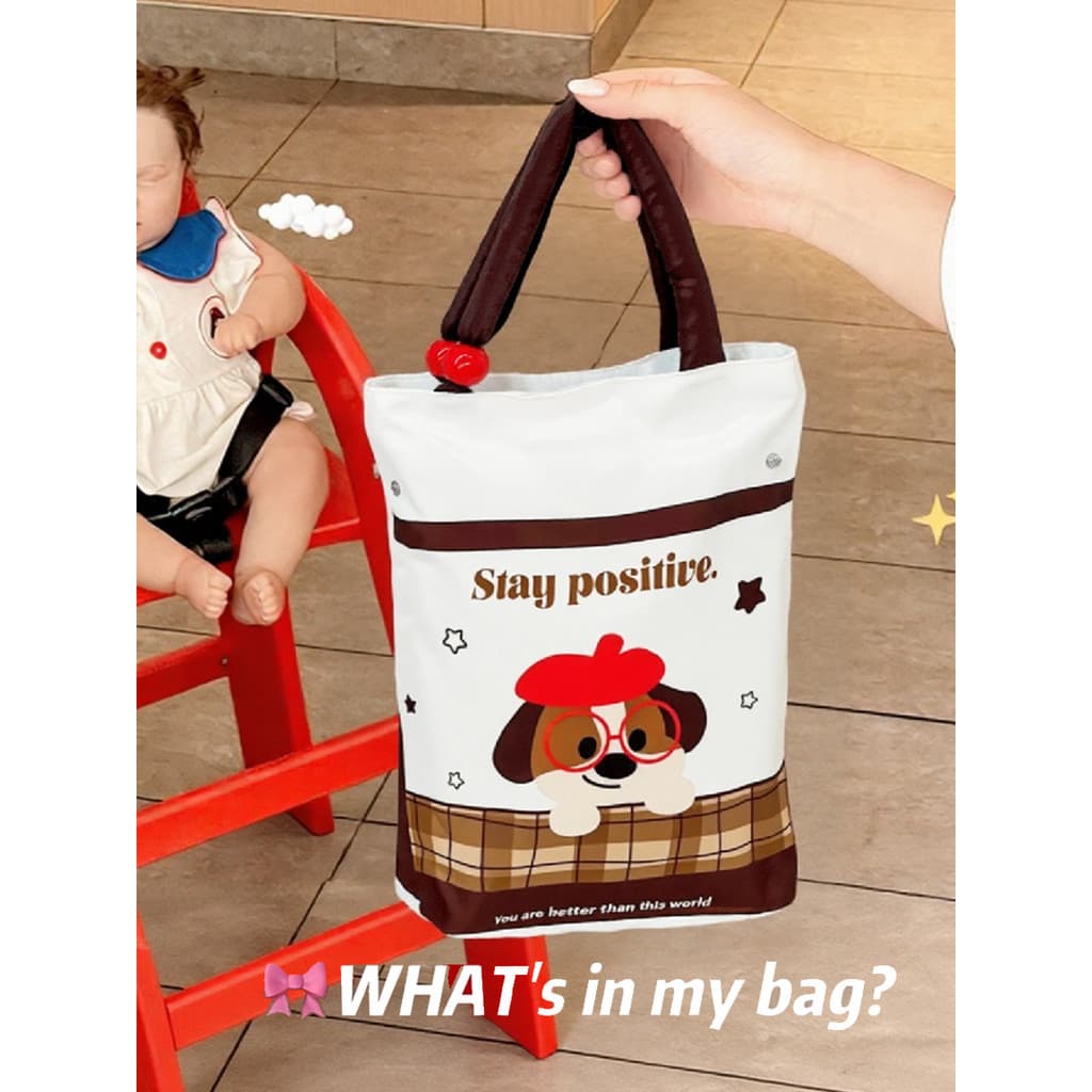 Bonito portátil mãe bebê saco aprofundado grande capacidade mamãe saco portátil à prova dwaterproof água isolamento térm