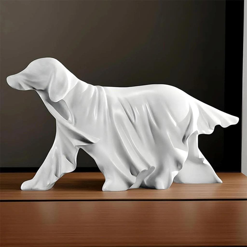EstátuaFantasmaLuminosa, FiguraFantasmaAndante, Ornamento de Resina para Decoração de Halloween, Decoração para Casa, Fe
