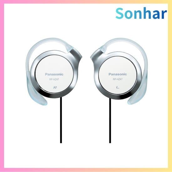 Fones de ouvido com clipe Panasonic, brancos, RP-HZ47-W [Direto Do Japão]