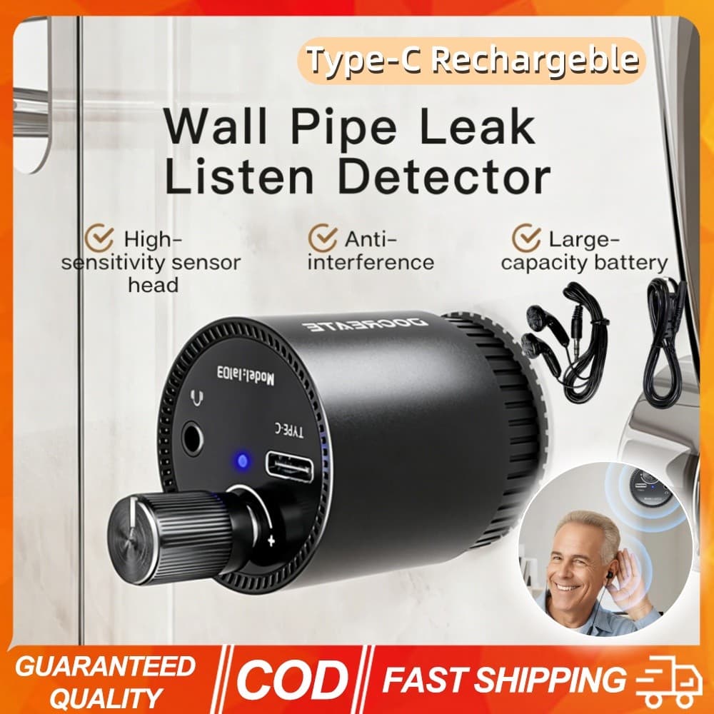 Detector De Vazamento De Água De Tubo 13000X Amplificação De Som Kit Multifuncional Tipo C Portátil Para Localização Pre