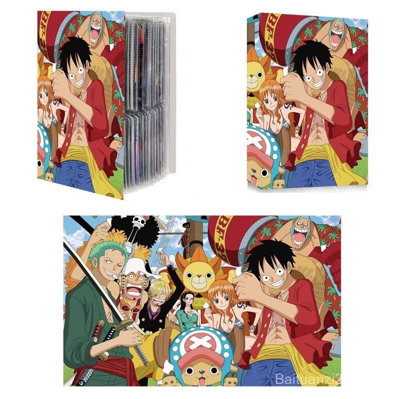 Álbum de Cartas de Jogo One Piece, Pasta de Coleção de Cartas de Desenho Animado, Porta-Cartas para 240 Cartas d GGJB