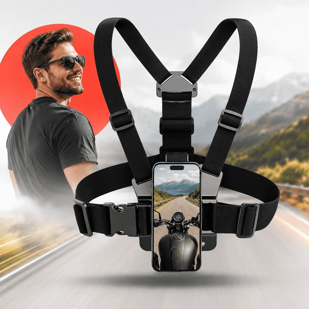 Suporte Peitoral Para Celular E Gopro Ajustável Bike Moto Vlog Suporte De Peito Estabilizador De Vídeo E Fotos Pov