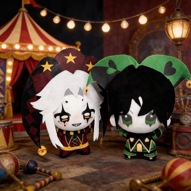 O Freak Circo Pierrot Chaveiro De Pelúcia Brinquedo Bonito Jogo Figura Saco Acessórios Bonecas Amigos Presente Aniversár