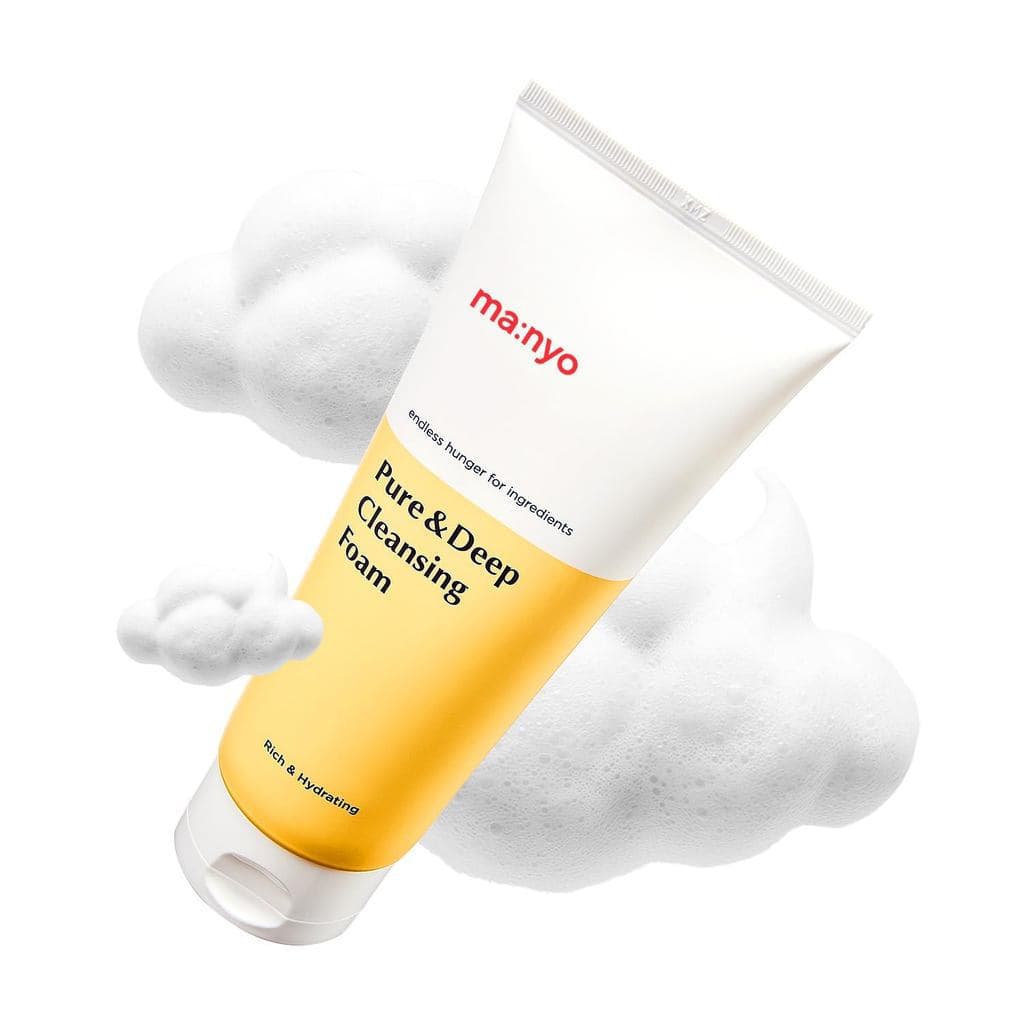 MANYOPure&Deep, Limpador Facial, para Limpeza Dupla de Poros, Removedor de Cravos, Sabonete Facial para Acne, Cuidados C