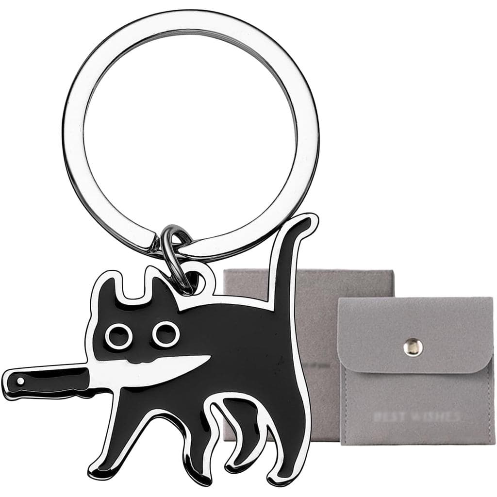 Presentes de Páscoa para Adolescentes - Chaveiro de Gato Preto Fofo para Casais, Pais e Amantes de Gatos - Presente para