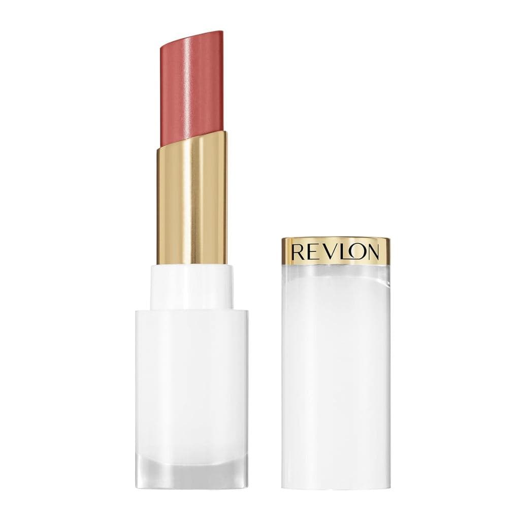 Bálsamo Labial Revlon Super Gloss Glass Shine, com Ácido Hialurônico, Aloe Vera e Quartzo Rosa, 004 Nude Shine Cream, 0,
