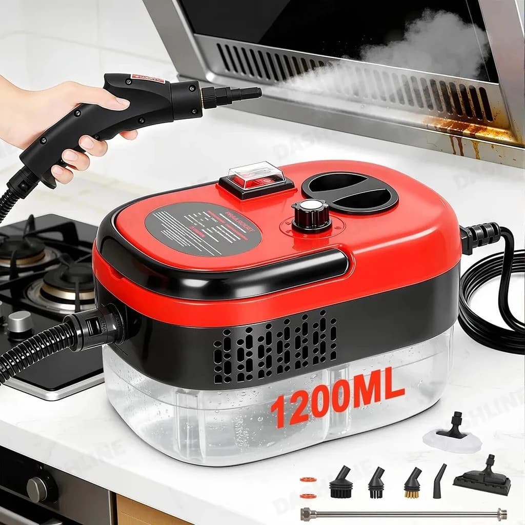 Limpador A Vapor Portátil De 2500 W Máquina Limpeza Pressurizada Alta Temperatura Com Cabeças Escova E Luvas Pa Esterili