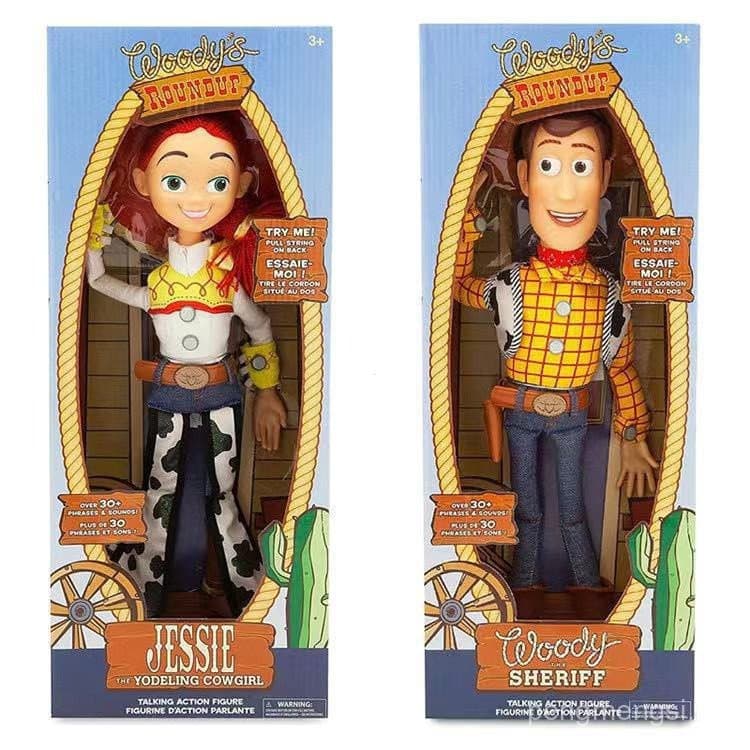 [Envio no Mesmo Dia] Toy Story Xerife Woody Triss Linha de Puxar Linha de Puxar Voz em Inglês Boneca Brilhante Buzz Ligh