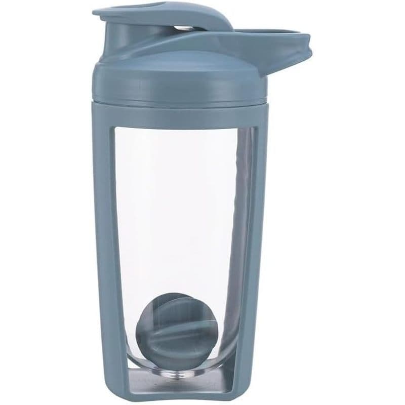 1pc Pó (Cinza , Garrafa Copo Portátil 650Ml) Grande Misturador De Fitness Shake Esportes Shaker Capacidade Proteína Plás