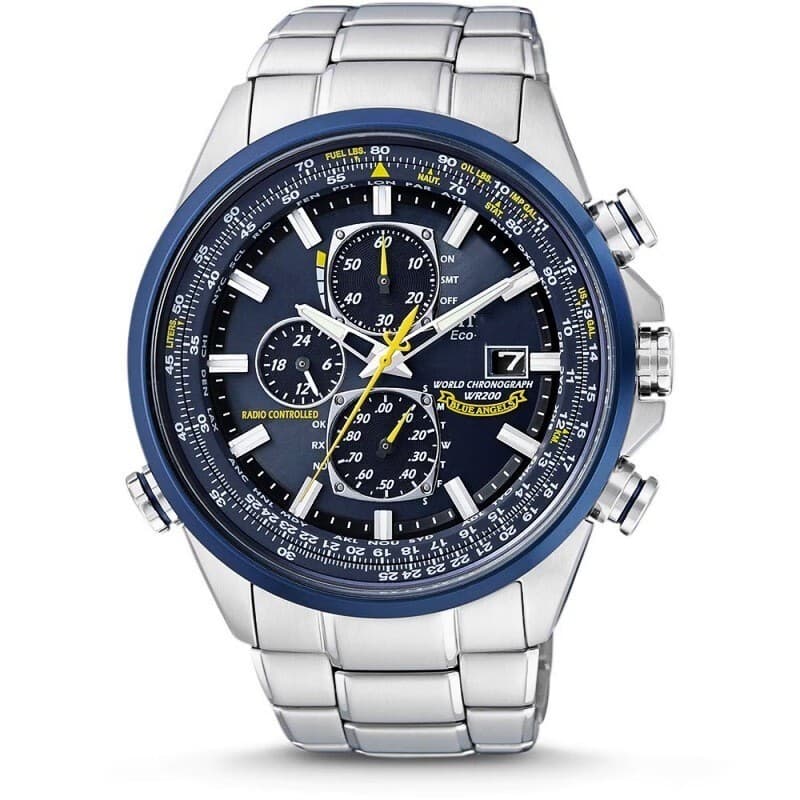 Relógio Cronógrafo Multifuncional Blue Angel Popular com Pulseira de Aço, Mostrador Masculino Fashion, Em Estoque
